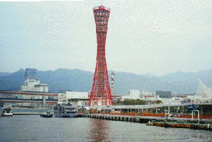 神戸港のポートタワー　当店の南にあります